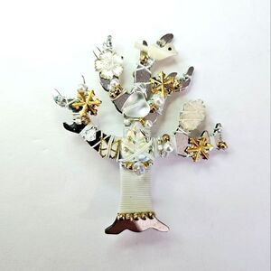 Liztech Vintage Signed Jill Elizabeth '99 Tree Of Life Handmade Wire Brooch Pin